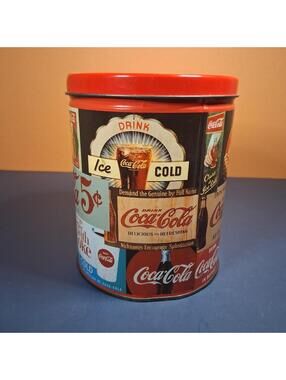 Coca-Cola Collectable Tin With a Little Character (Few Small Dents On The Lid)